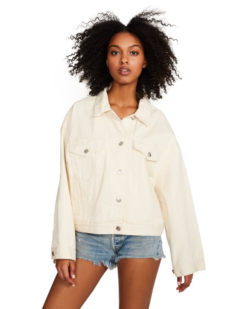 Cream Steve Madden Sienna Denim Women's Jackets | PH 2136NEQ